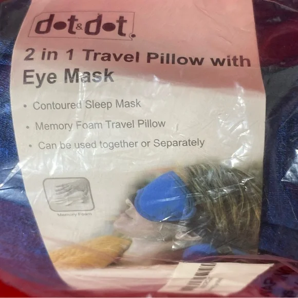Dot & Dot 2 in 1 Travel Pillow with Eye Mask - Picture 2 of 12